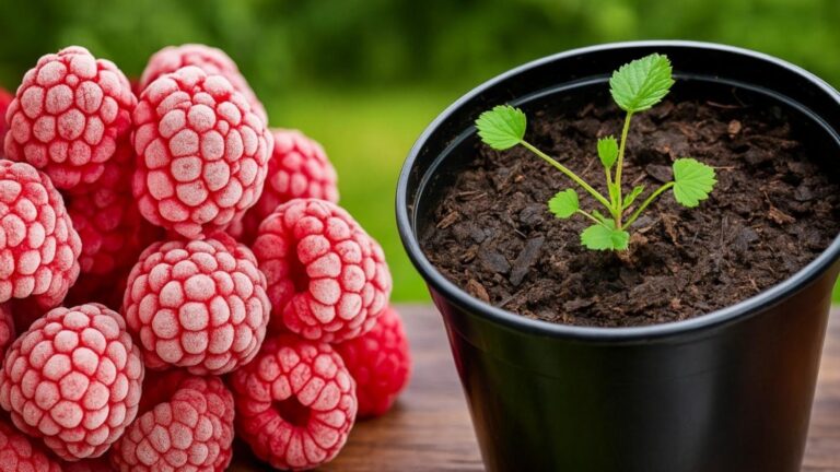 This simple method turns frozen raspberries into a thriving home garden …