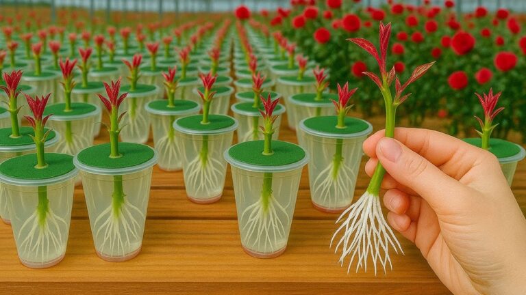 Grow Rose Cuttings Roots in 1 Night with This Simple Trick!