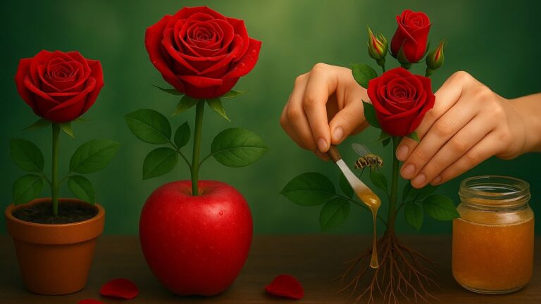 Root Your Rose Cuttings Overnight with Just 1 Spoon of Honey – Discover How!