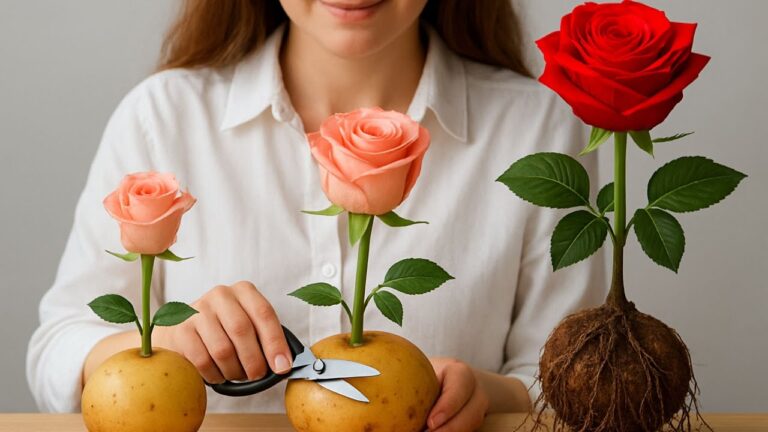 Grow 100 Roots Overnight: Transform a Potato with a Simple Rose Trick!