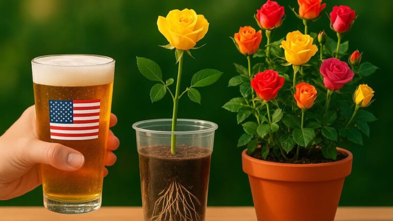 Root Rose Cuttings 100× Faster with This Simple Beer & Shallots Trick!