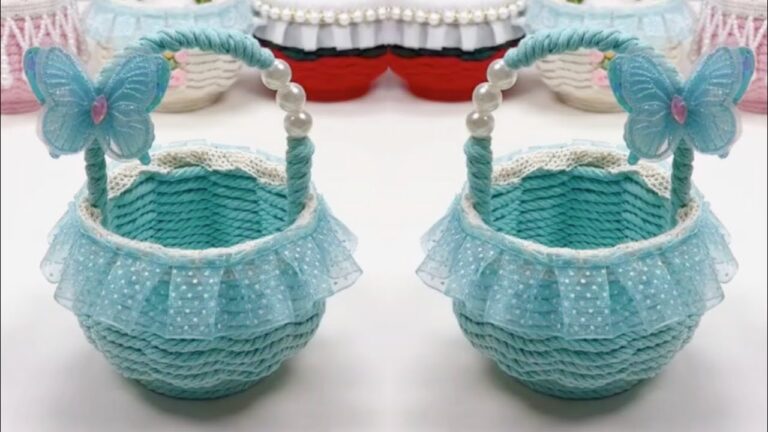 7 Simple Craft Ideas: Create a Mini Flower Basket from Reused Paper Cups!