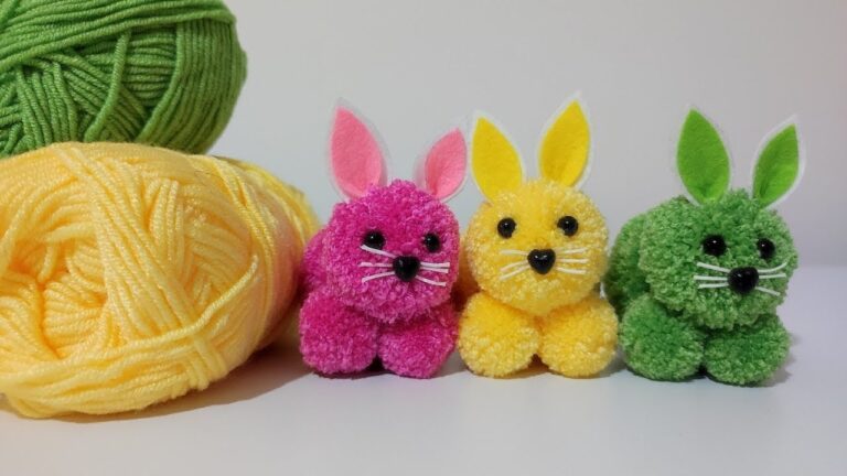 How to Make an Adorable Yarn Pom-Pom Bunny